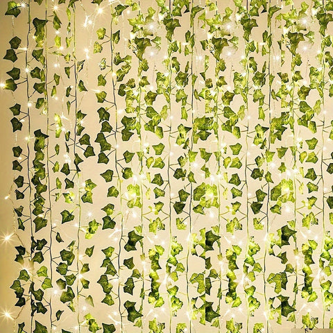 300 LED Fairy Lights with 12 Vines - Ivy LED Curtain Lights for Dorm, Wedding, Party, Wall, Indoor, Outdoor Bedroom Decoration