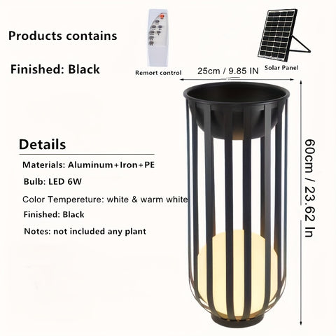 1pc Solar Table Lamp, New Model Table Lamp, Floor Lamp, Solar Charging, Garden Lights, Ourdoor Decor Lights, Local Warehouse, Suitable for Lighting Decoration In Villas, Parks, Courtyards, Etc