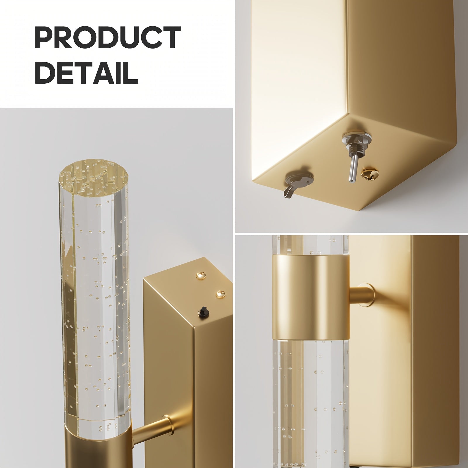Battery Operated Wall Sconces 10000mAh Rechargeable Battery Powered Wall Lights Indoor Night LED Wall Lamp Glass Bubbles Room Decor Not Hardwired Remote Control Dimmable Wall Lamp Fixtures For Bedroom Living Room Vanity