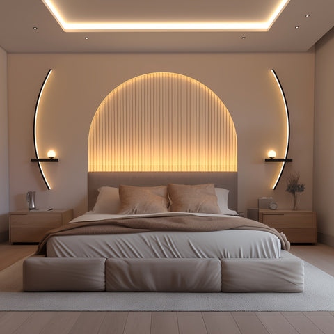 Modern Wall Sconces Set Of Two, LED Arc Wall Sconces, Matte Black Wall Light Fixtures, 3000K\u002F4000K\u002F6000k Warm Light Wall Lamp, 3 Color Temperatures for Bathroom, Living Room, Bedroom, 32 Inch