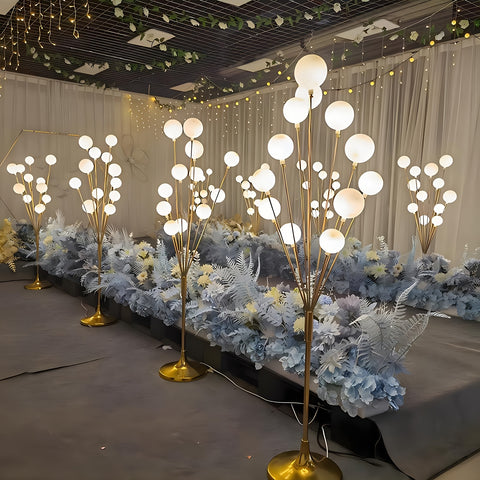Set Of 2 150cm White\u002FWarm Tree Floor Lamps With 12 LED Heads Elegant Happiness Tree Lights For Wedding Aisles, Banquet Halls, Birthday Parties & Living Room Decor, Ambient Lighting For Events, Proposals, Christmas & Halloween Decorations