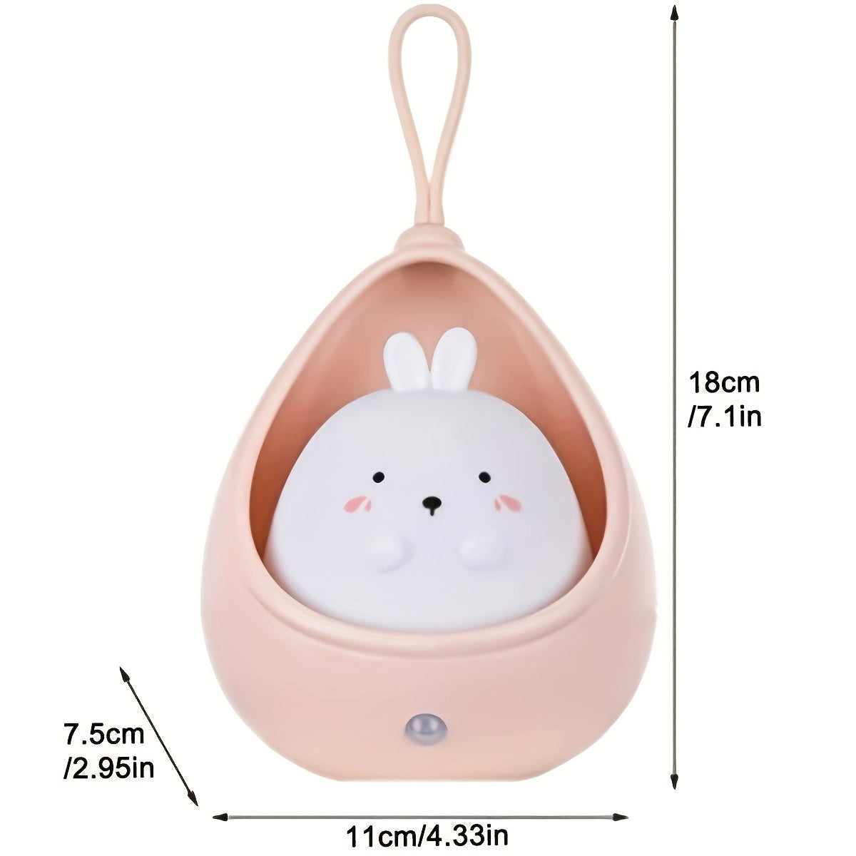 Smart Night Light Motion Sensor Warm Light USB Rechargeable Cute Animal LED Desk Lamp Gifts Silicone Wall Lights for Bedroom, Modern Style, Solid Color, USB Powered, Lithium Battery, Plastic Shade, Tabletop Mounting, Downlight Lighting Method, Switch Cont