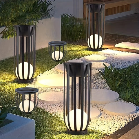 1pc Solar Table Lamp, New Model Table Lamp, Floor Lamp, Solar Charging, Garden Lights, Ourdoor Decor Lights, Local Warehouse, Suitable for Lighting Decoration In Villas, Parks, Courtyards, Etc
