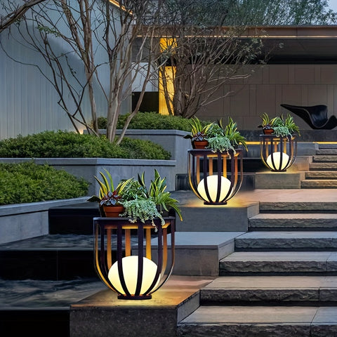 1pc Solar Table Lamp, New Model Table Lamp, Floor Lamp, Solar Charging, Garden Lights, Ourdoor Decor Lights, Local Warehouse, Suitable for Lighting Decoration In Villas, Parks, Courtyards, Etc