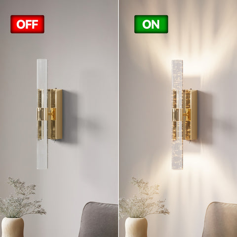 Battery Operated Wall Sconces 10000mAh Rechargeable Battery Powered Wall Lights Indoor Night LED Wall Lamp Glass Bubbles Room Decor Not Hardwired Remote Control Dimmable Wall Lamp Fixtures For Bedroom Living Room Vanity