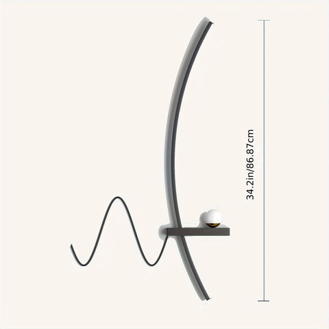 Modern Wall Sconces Set Of Two, LED Arc Wall Sconces, Matte Black Wall Light Fixtures, 3000K\u002F4000K\u002F6000k Warm Light Wall Lamp, 3 Color Temperatures for Bathroom, Living Room, Bedroom, 32 Inch