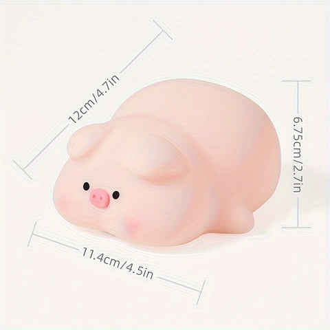 Cute Pig Night Light with Motion Sensor & USB Rechargeable - Soft Glow Bedside Lamp, Pink & White Artificial Safe Sleep Companion & Adults, Valentine's Day Gift, Bedtime Lighting, Holiday Gift Idea, Playful Design, Decorative Lamp, Highquality Material, D
