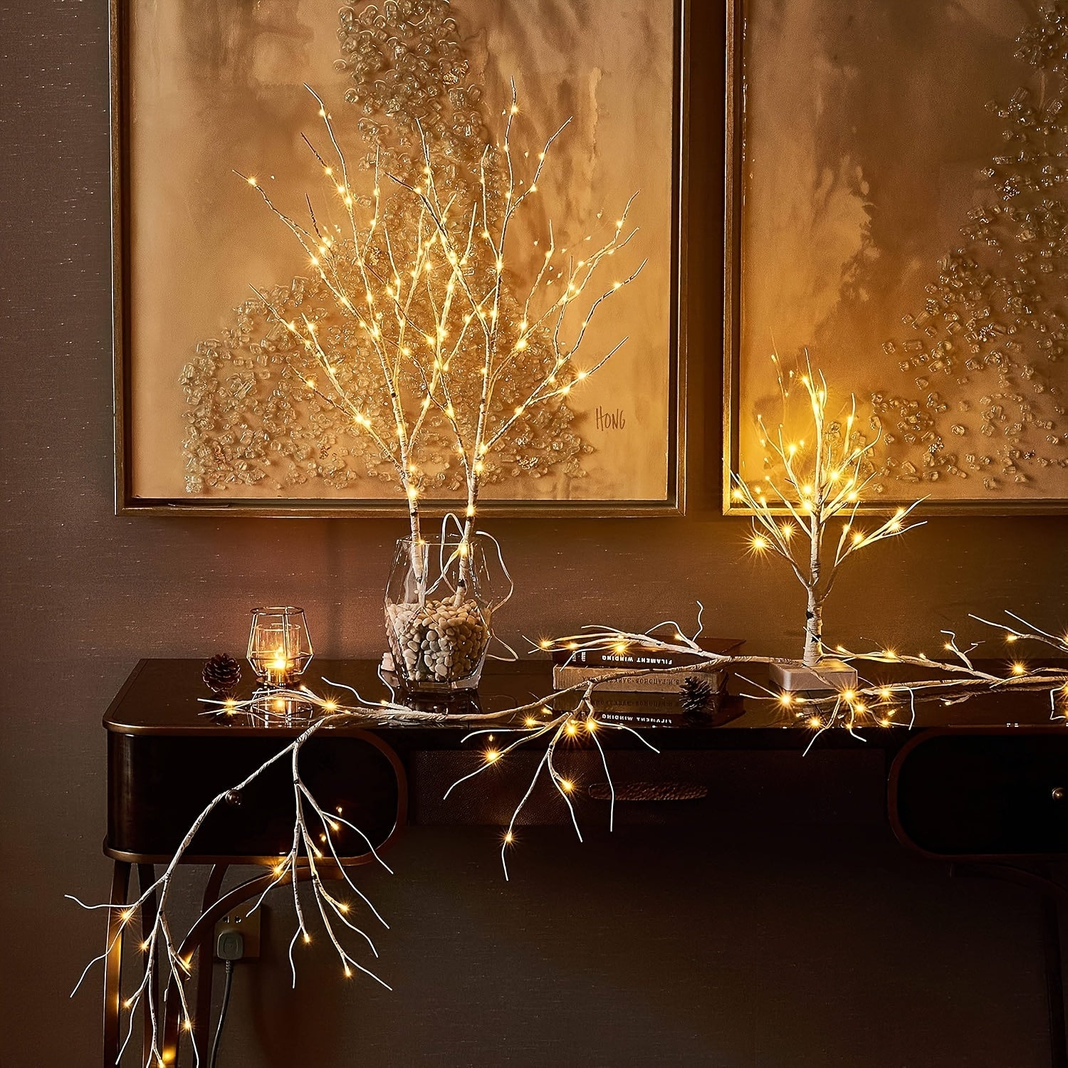 Wall Light Soft Vine Light, 96\u002F144 LED Beads, 8 Modes Branch Light, USB Powered Indoor Decoration Atmosphere Light, Suitable For Bedroom, Room, Party, Holiday, Christmas Birthday Gift Is Very Suitable As A Christmas Gift