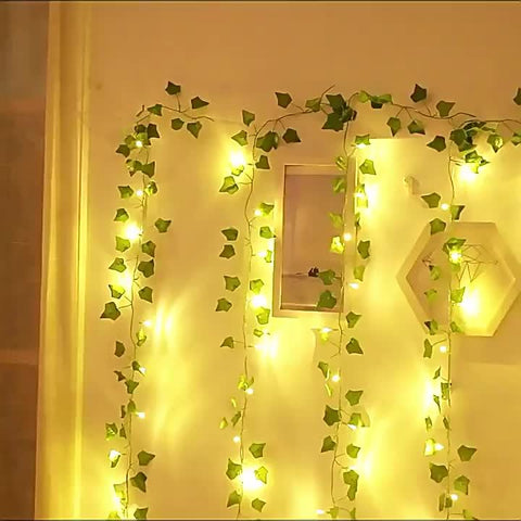 300 LED Fairy Lights with 12 Vines - Ivy LED Curtain Lights for Dorm, Wedding, Party, Wall, Indoor, Outdoor Bedroom Decoration